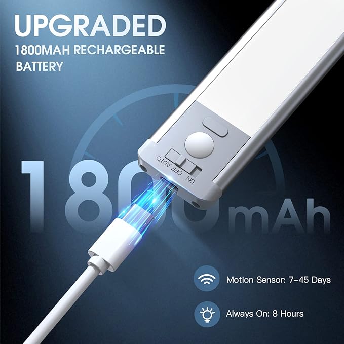 Rechargeable Magnetic Dimmable LED Wall Light Wireless Touch Control Lamp