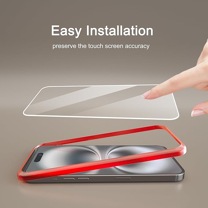 Ailun 3-Pack Tempered Glass Screen Protector + 3 Camera Lens Protector for iPhone 16 series