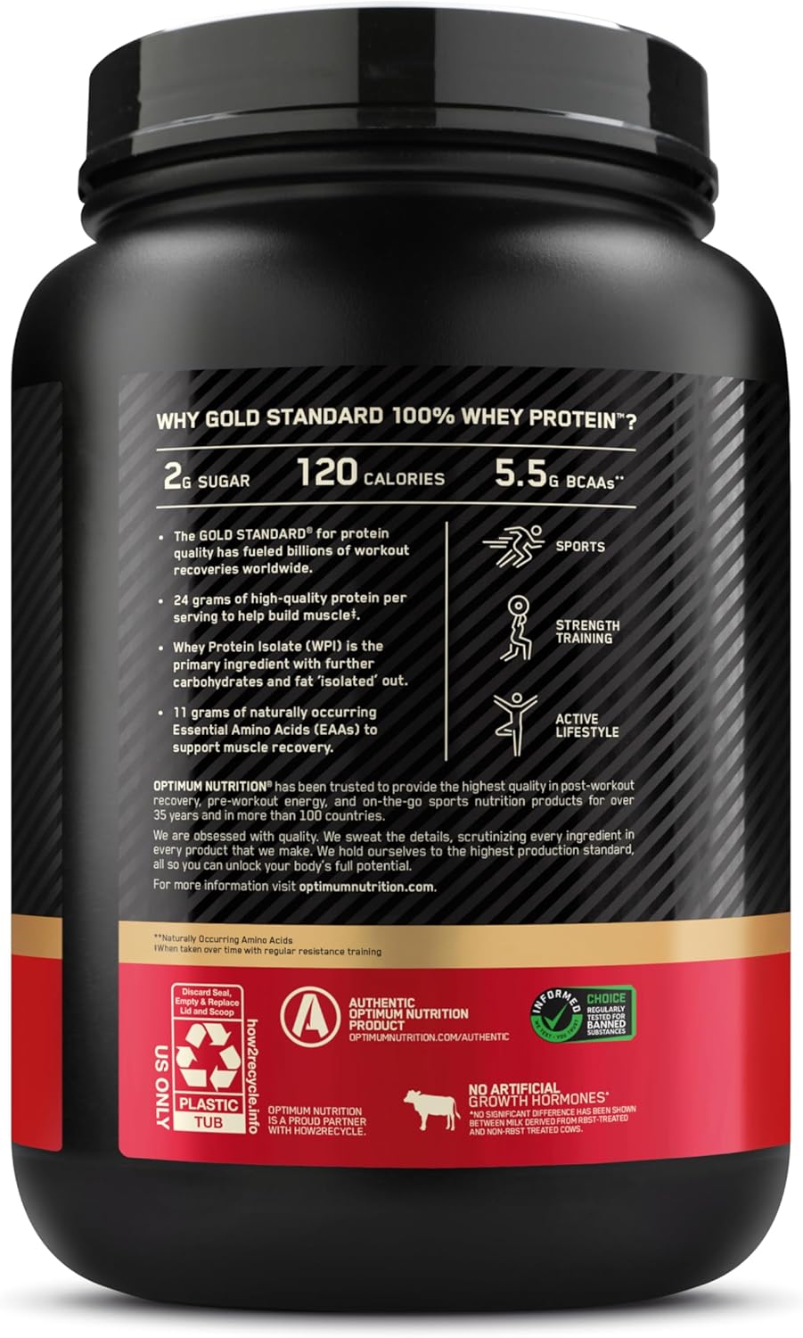 Optimum Nutrition Gold Standard 100% Whey Protein Powder Double Rich Chocolate