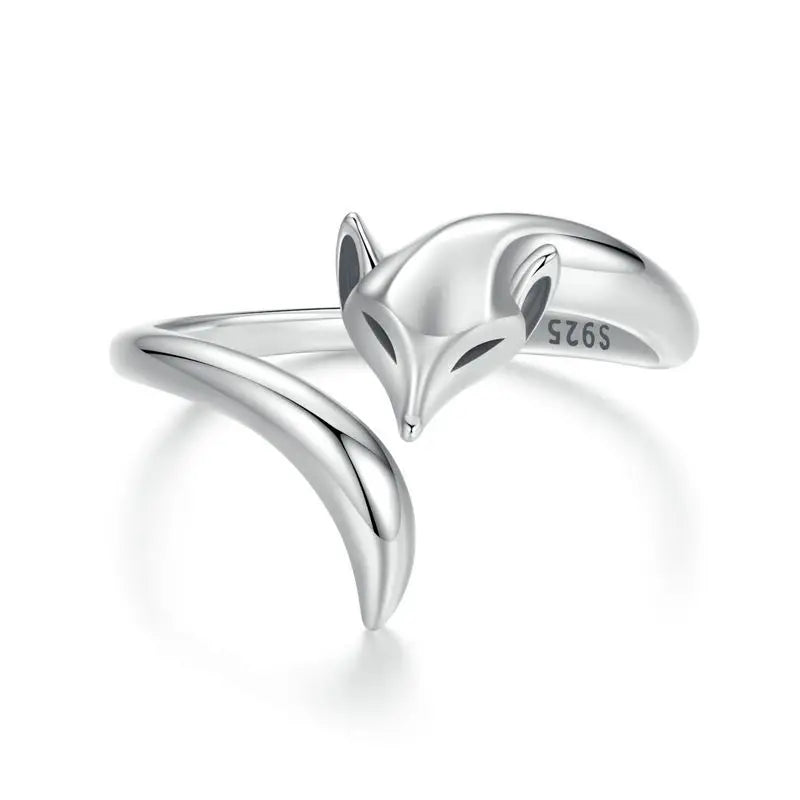 WOSTU Adjustable Rings Real 925 Sterling Silver Stackable Engagement Zircon Open Size Rings For Women Female Original Jewelry