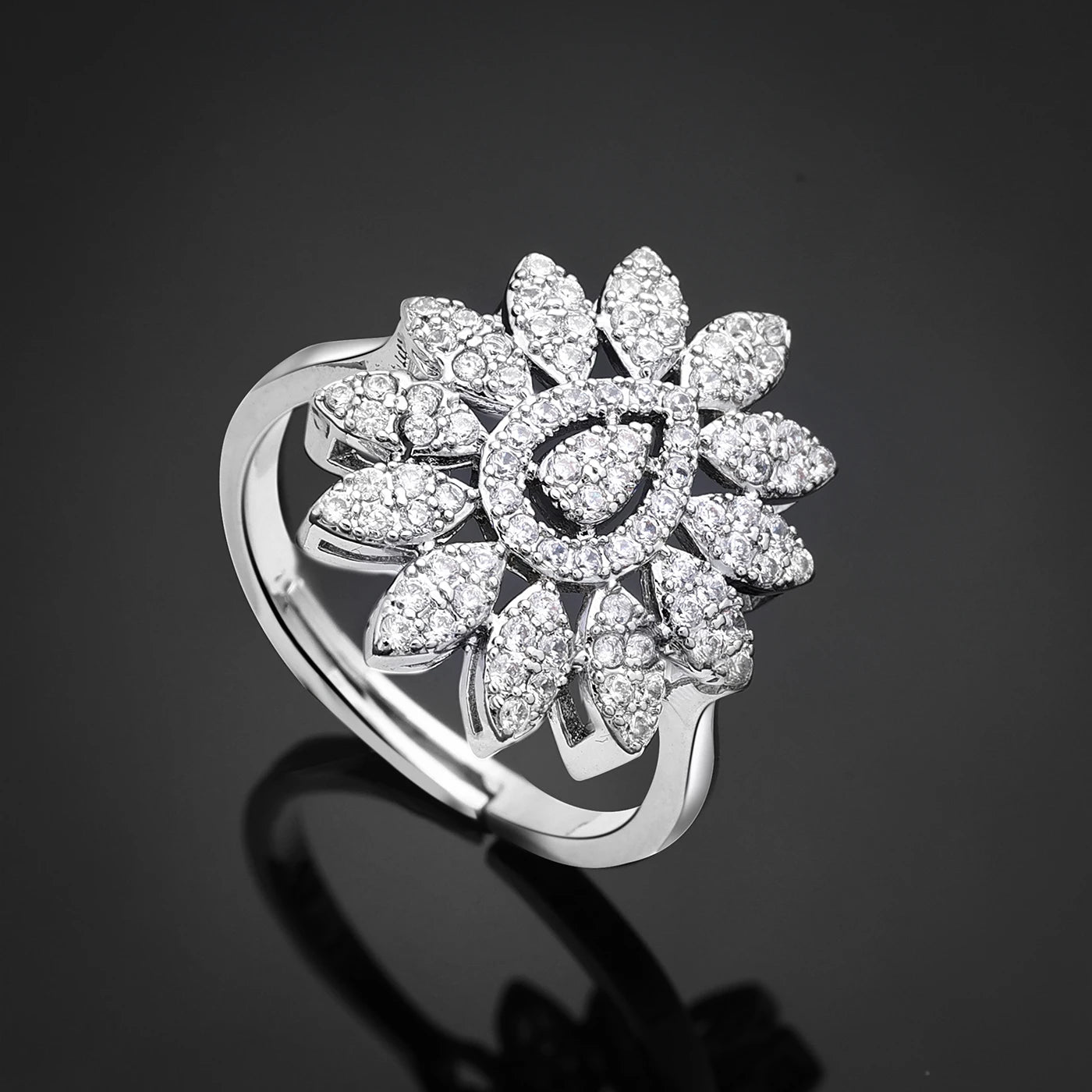 2025 Hot Sale Bridal Wedding Jewelry Sets for Women 4 Pieces Wedding Party Zirconia Necklace Bracelet with Adjustable Chain