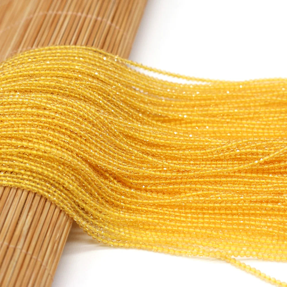 Beads 2MM Natural Semi-Precious Stone Spinel Orange Red Loose Bead for Girls Jewelry Making DIY Bracelet Necklace Waist Beads