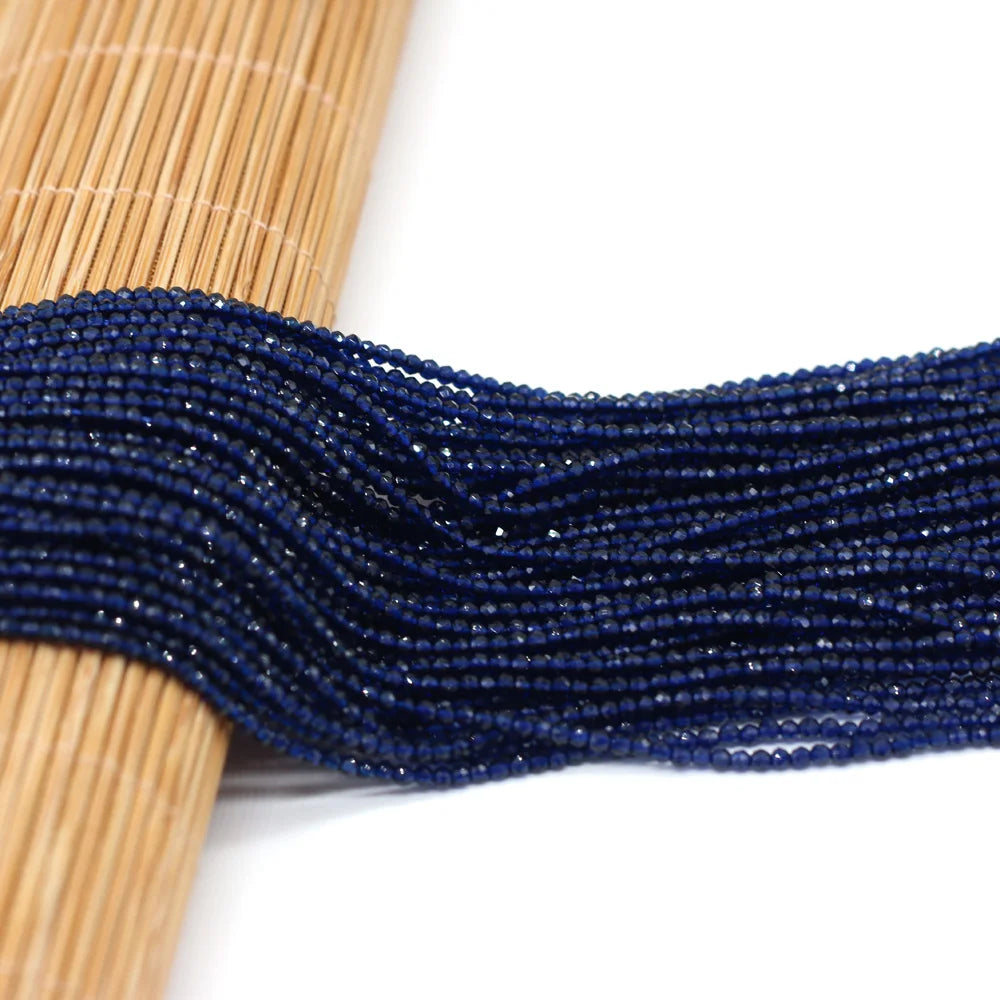 Beads 2MM Natural Semi-Precious Stone Spinel Orange Red Loose Bead for Girls Jewelry Making DIY Bracelet Necklace Waist Beads