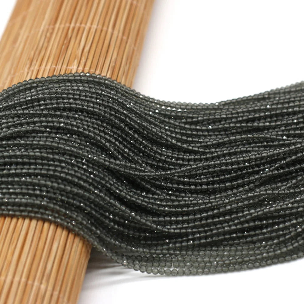 Beads 2MM Natural Semi-Precious Stone Spinel Orange Red Loose Bead for Girls Jewelry Making DIY Bracelet Necklace Waist Beads