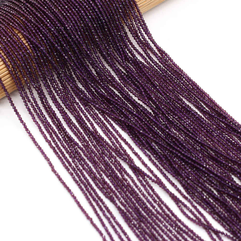 Beads 2MM Natural Semi-Precious Stone Spinel Orange Red Loose Bead for Girls Jewelry Making DIY Bracelet Necklace Waist Beads