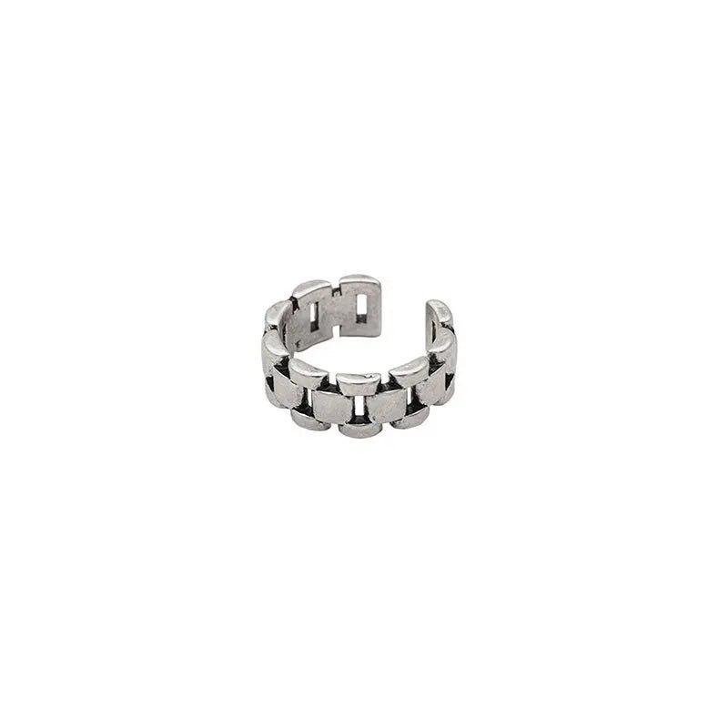 VENTFILLE 925 Sterling Silver Finger Rings New Fashion Creative Cross Hollow Chain Geometric Party Jewelry Gifts