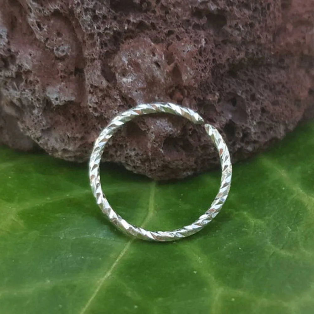 India Nose ring hoop 925 sterling silver thin nose piercing for women men twist zircon cartilage tragus helix hoop earring