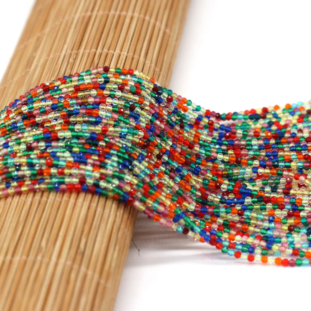 Beads 2MM Natural Semi-Precious Stone Spinel Orange Red Loose Bead for Girls Jewelry Making DIY Bracelet Necklace Waist Beads