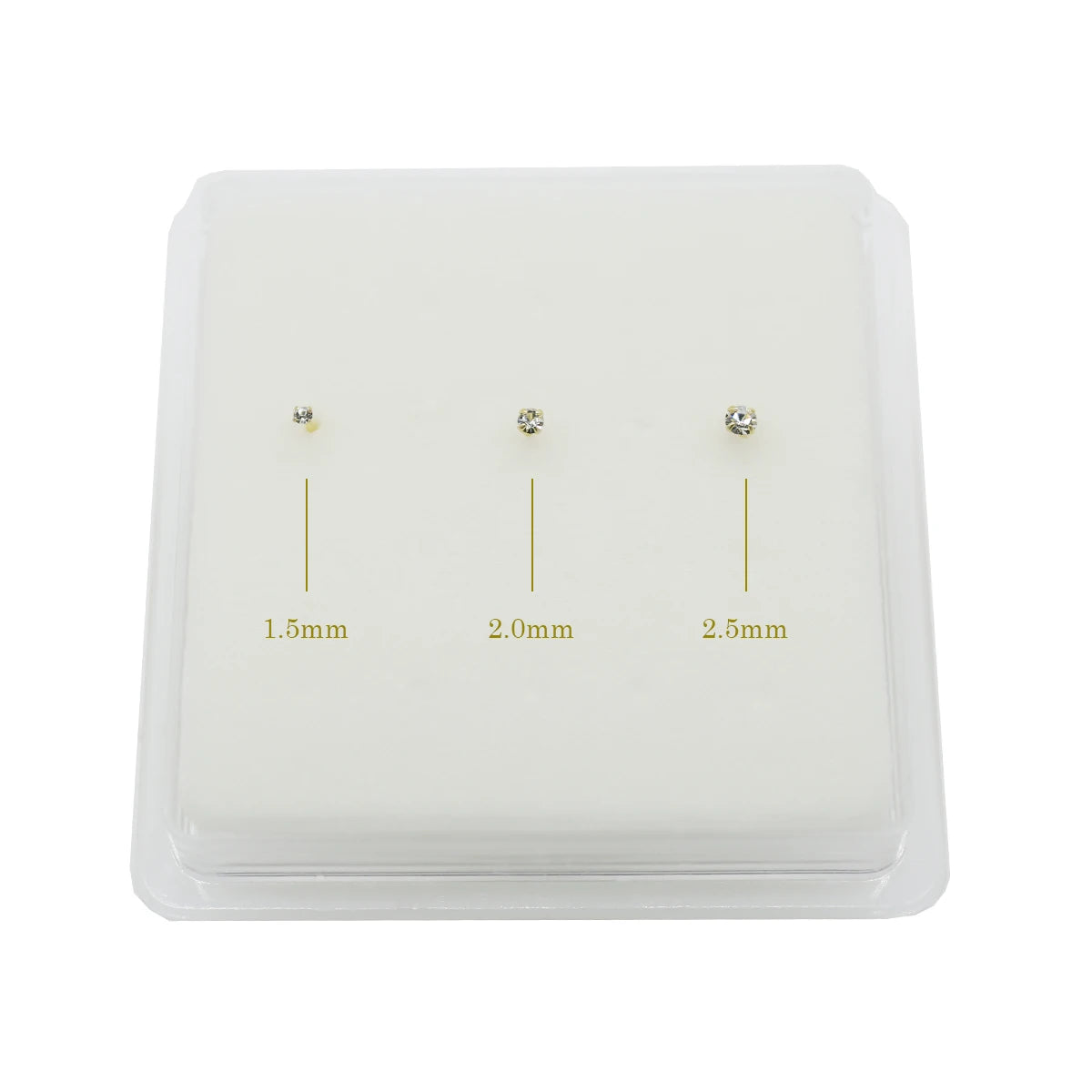 925 Sterling Silver Nose Stud 1.5mm 2.0mm 2.5mm Gemstone Thin Dainty Crystal Pin Nose Screw Ear Bone L Shape Bend Piercing Nariz