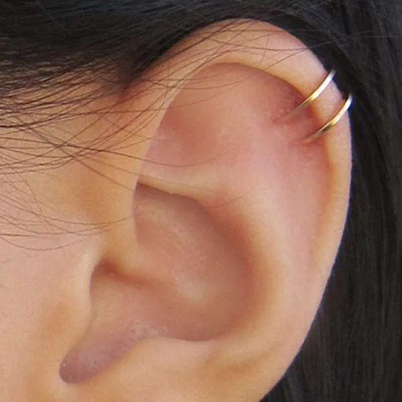 925 silver nose ring lip ring piercing jewelry for women cartilage tragus helix hoop earring small tiny seamless little sleeper