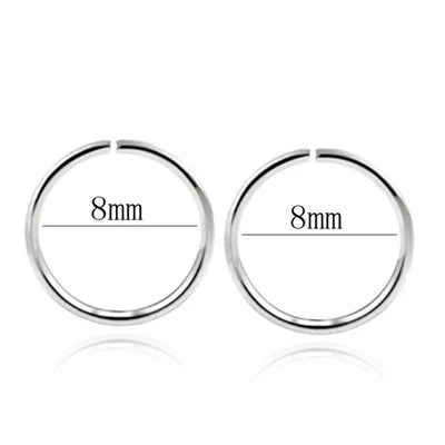 925 silver nose ring lip ring piercing jewelry for women cartilage tragus helix hoop earring small tiny seamless little sleeper