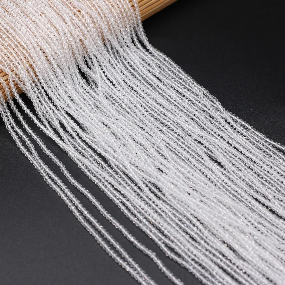 Beads 2MM Natural Semi-Precious Stone Spinel Orange Red Loose Bead for Girls Jewelry Making DIY Bracelet Necklace Waist Beads