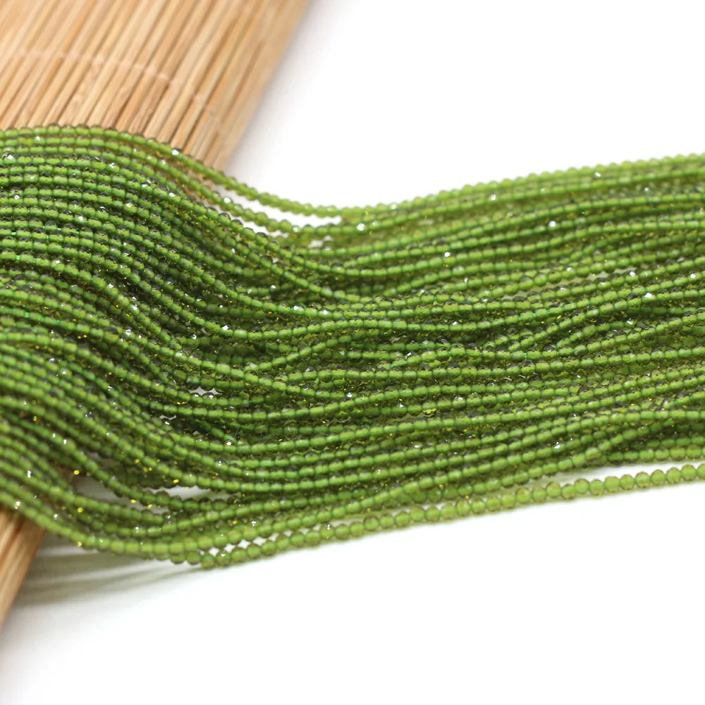 Beads 2MM Natural Semi-Precious Stone Spinel Orange Red Loose Bead for Girls Jewelry Making DIY Bracelet Necklace Waist Beads