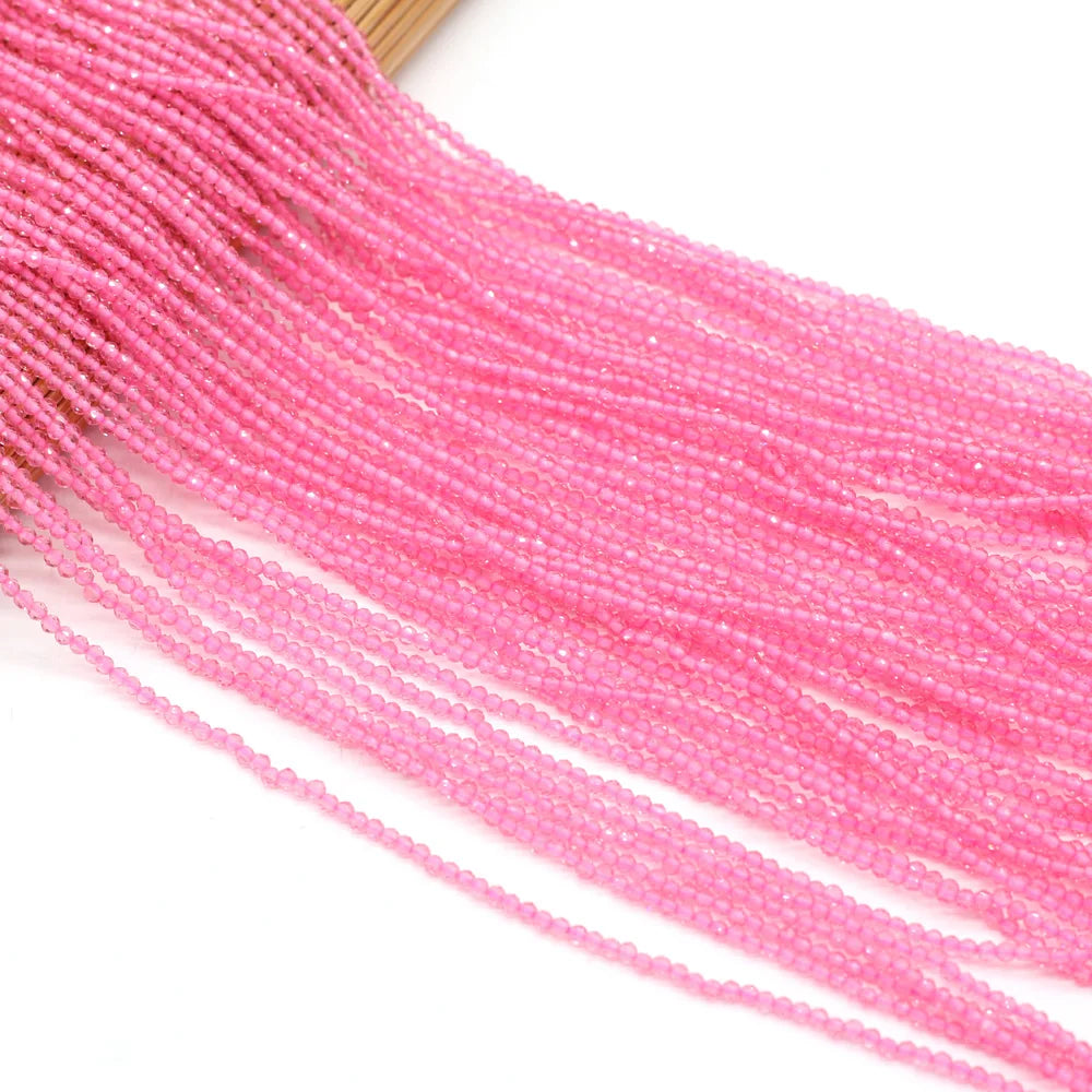 Beads 2MM Natural Semi-Precious Stone Spinel Orange Red Loose Bead for Girls Jewelry Making DIY Bracelet Necklace Waist Beads