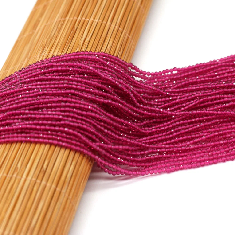 Beads 2MM Natural Semi-Precious Stone Spinel Orange Red Loose Bead for Girls Jewelry Making DIY Bracelet Necklace Waist Beads