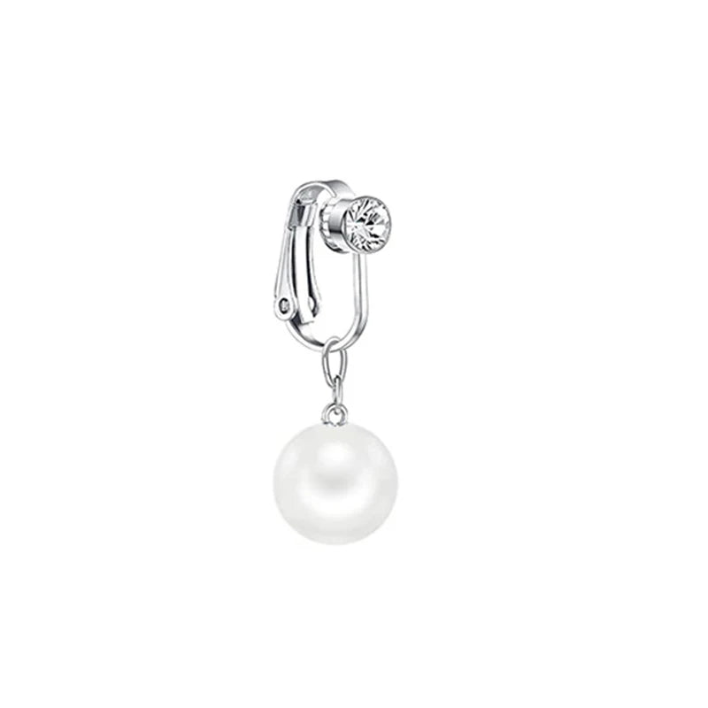 Faux Fake Belly Piercing Butterfly Leaves Dangling Long Fake Belly Button Pircing Clip On Umbilical Navel Cartilage Earring Clip