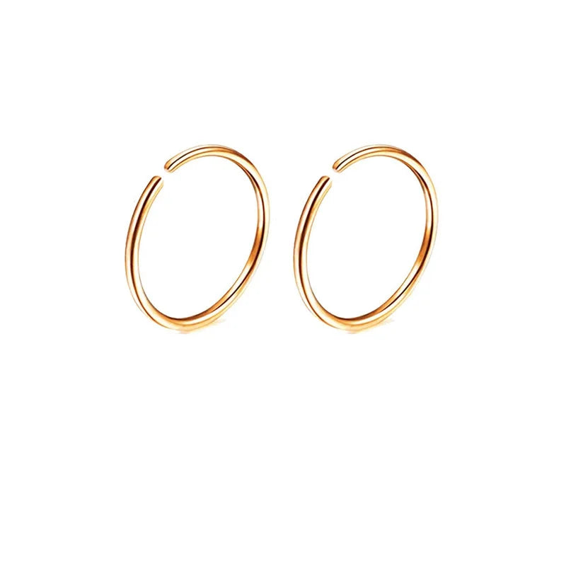2/3/5Pcs 20G Thin Fake Septum Nose Ring, Septum Nose Rings Hoops Labret Lip Ring Fake Cartilage Tragus Helix Earrings Hoops