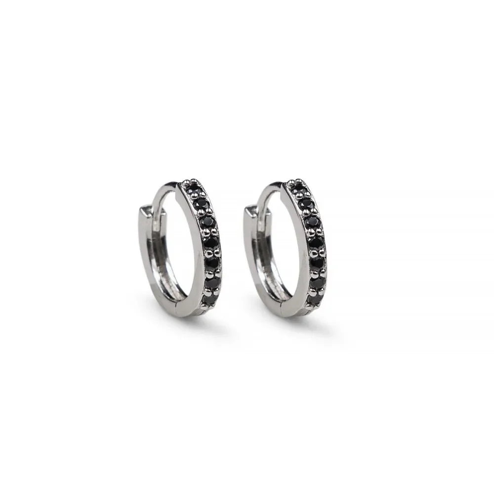 1/3Pairs Copper Green CZ Stone Huggie Hoop Earring Stud Gold Color Silver Black Geometric Cartilage Earrings For Women Jewelry