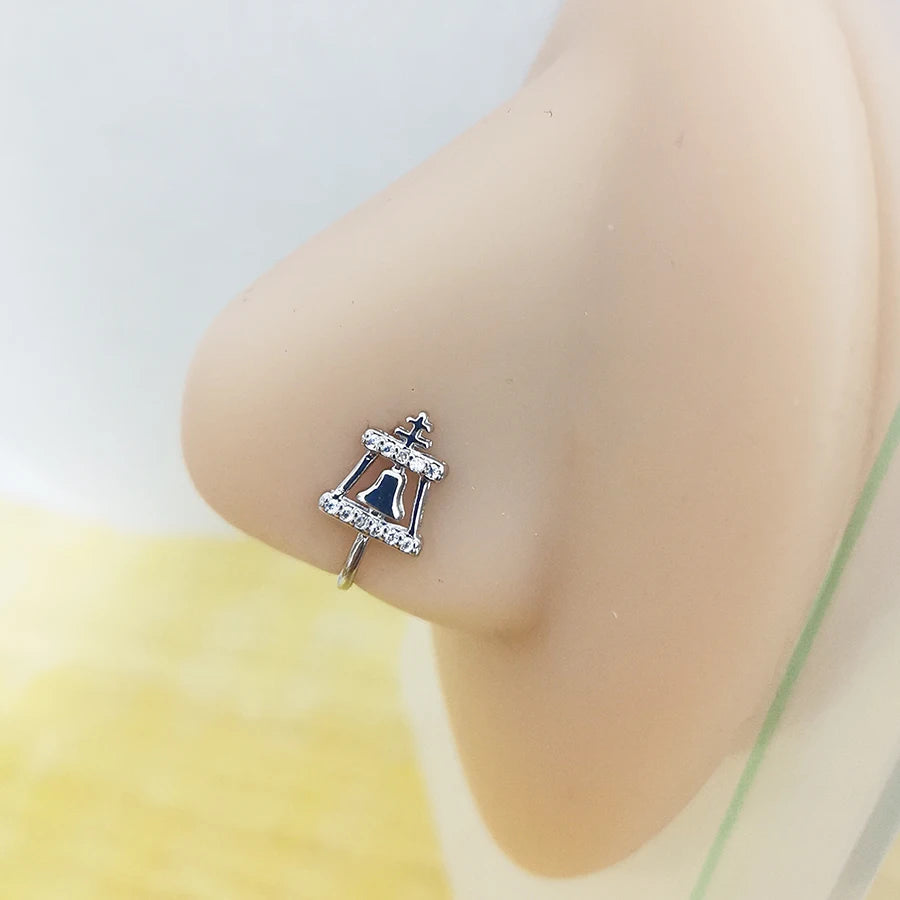 Fake Nose Piercing Jewelry butterfly water drop Fake Nose Rings for women non piercing Nose Clip Body Jewelry