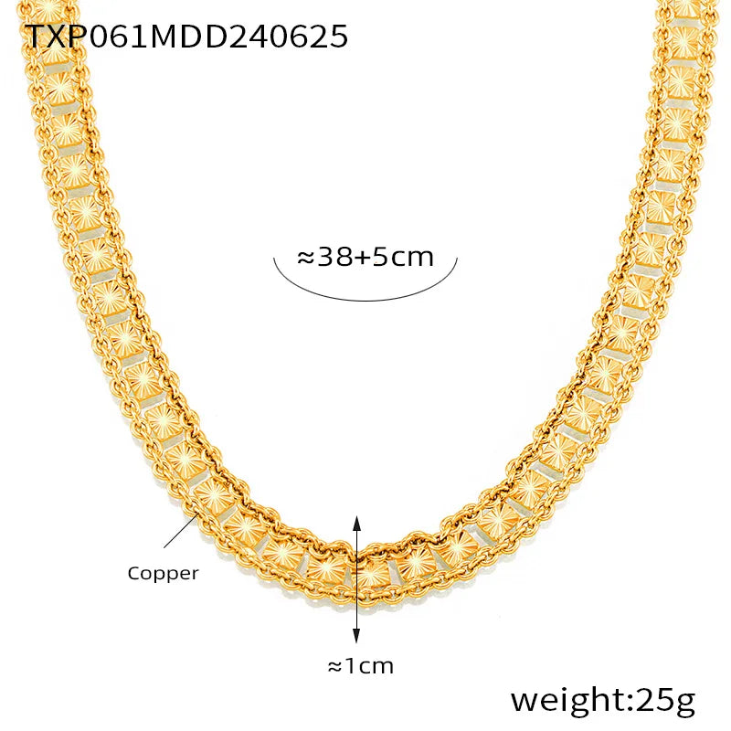 Nivora Stainless Steel Women Charm Jewelry Sets PVD Gold Plated Chain Necklace Bracelet For Women Wedding Bridal Jewellery