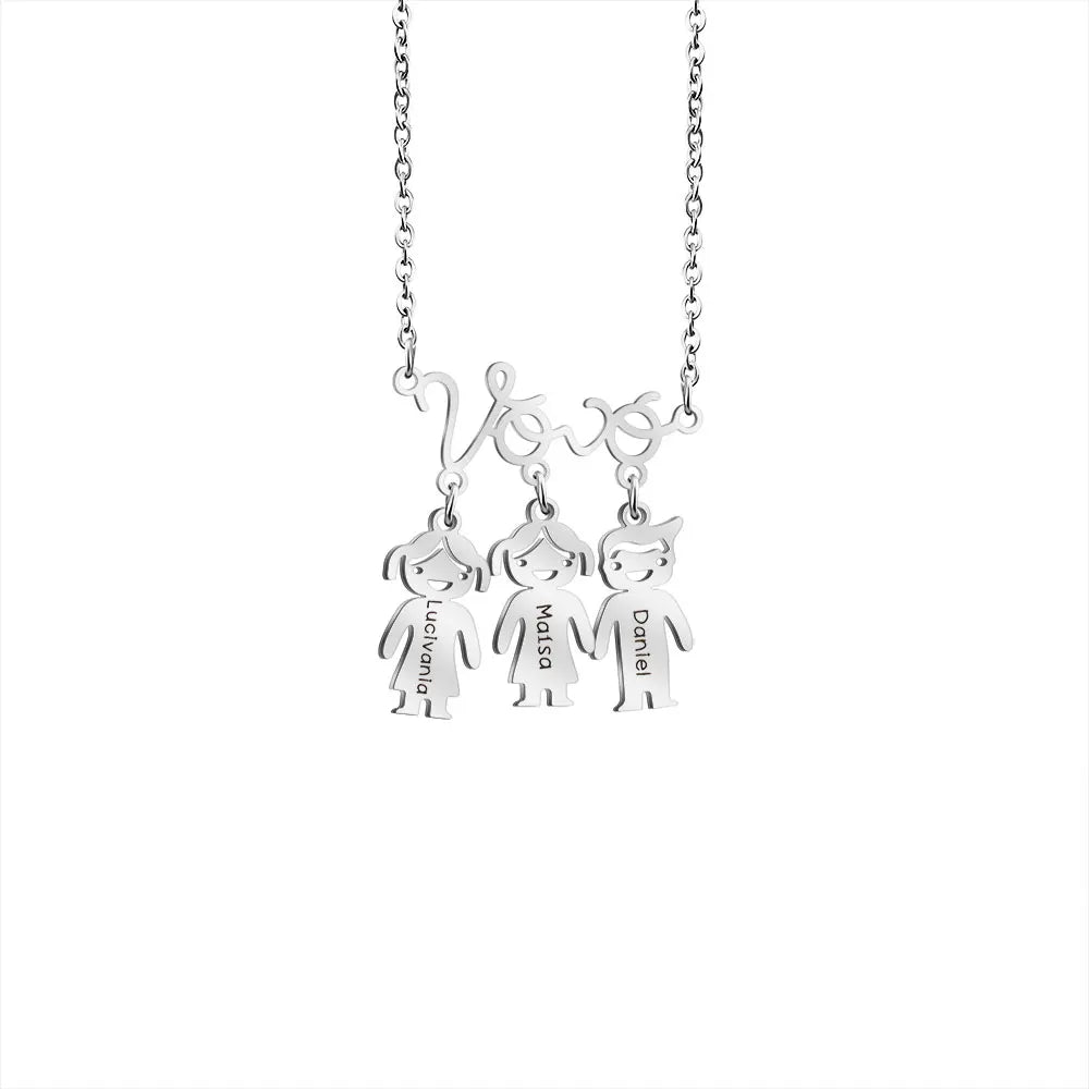 Mother's Day Gift Personalized Vovó Baby Pendant Grandmother Necklace Custom Names Vovo Choker For Grandma Ladies Women Mother