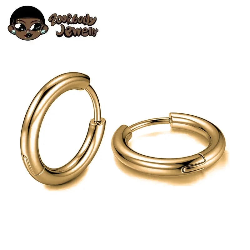1 Pair Implant Grade F136 Titanium Minimalist Huggie Hoop Earrings Helix Rook Lobe Conch Simple Hoops Ear Piercing  8/10/12mm