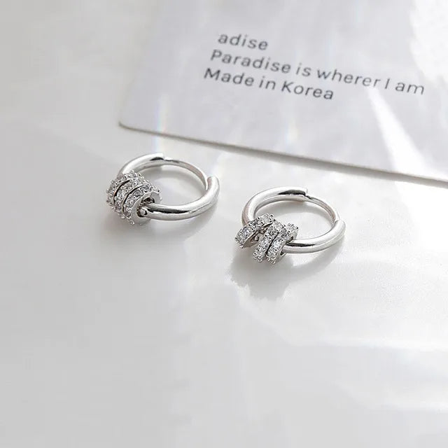 1Pair Stainless Steel Minimalist Huggie Hoop Earrings Gold Color Tiny Round 6/8/10mm Punk Unisex Rock Cartilage Earring Jewelry