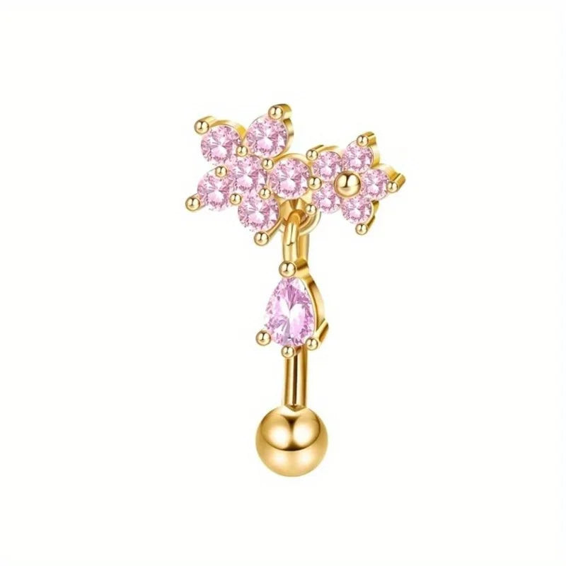 Drperfect 1pc Stainless Steel Rook Piercing Jewelry Lip Ring Cartilage Daith Surface Tragus Piercing Jewelry Eyebrow Rings