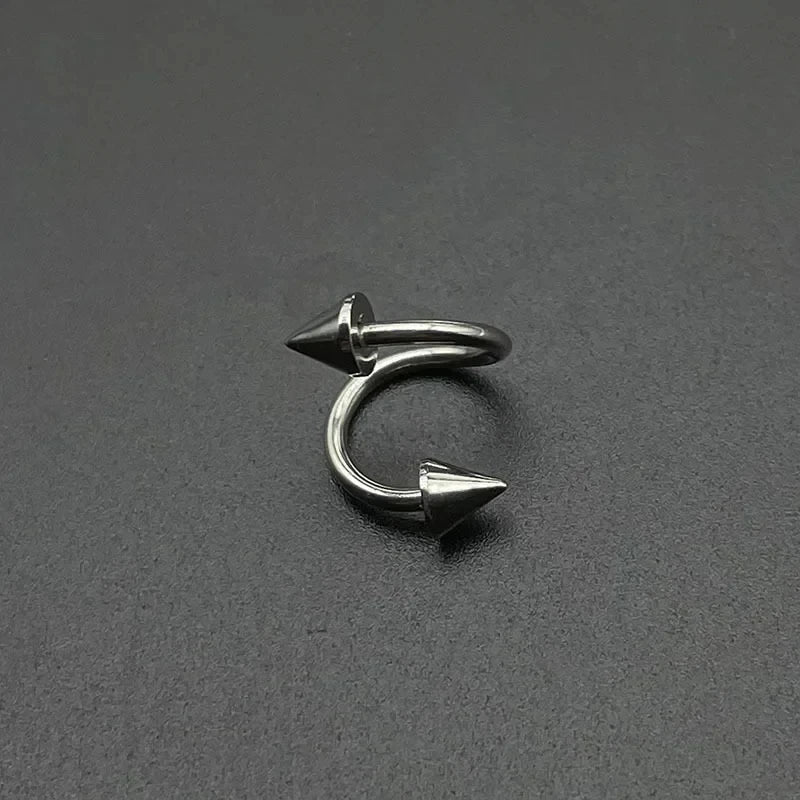 1 Pcs S Shape 316L Stainless Steel Lip Piercing Nose Ring Helix Piercing Cartilage Earring Body Piercing Vajinal Jewelry 16G