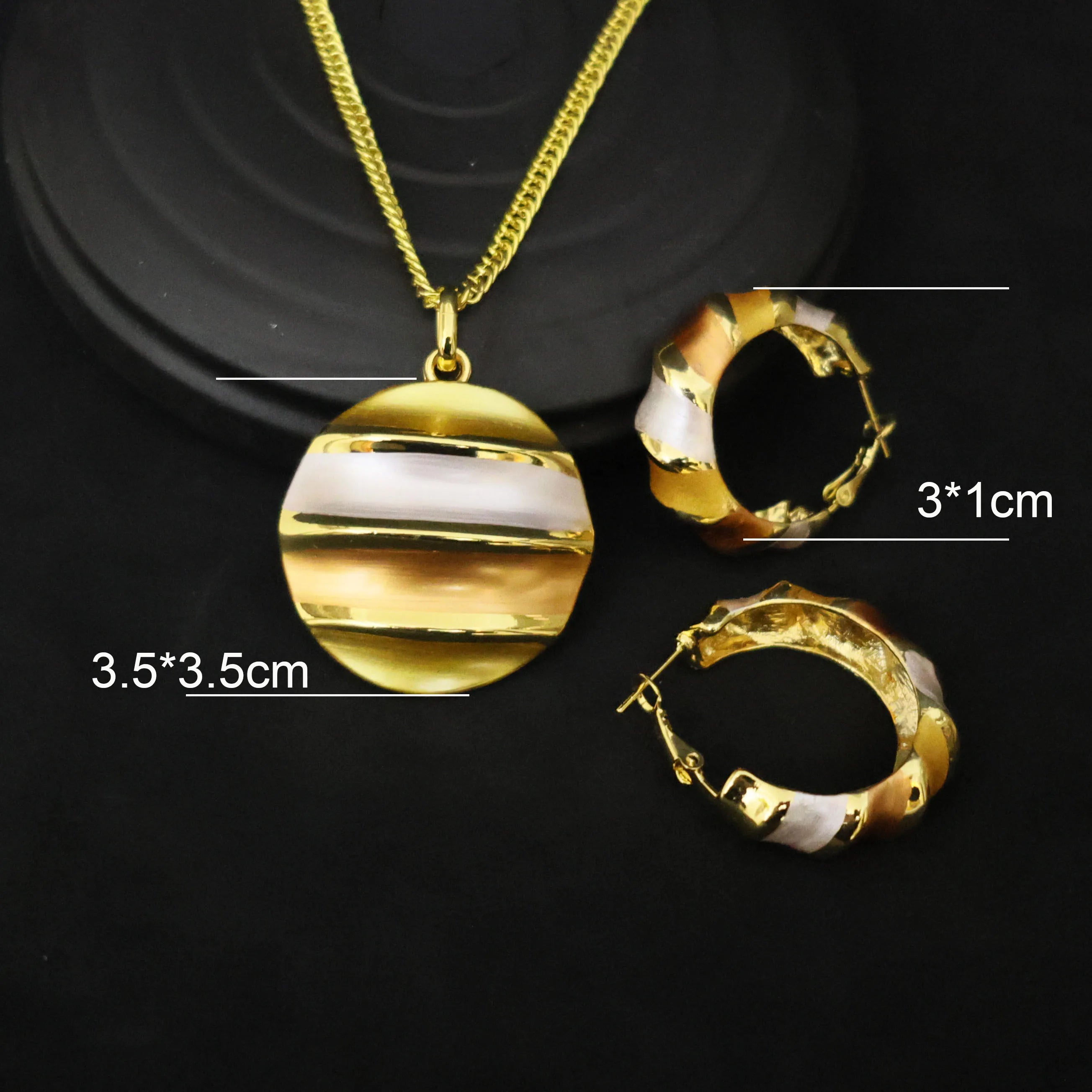 Luxury 18k Gold Plated Jewelry Set for Women Wedding Italian Jewellery Sets Bride Necklace and Earrings Bracelet African Gift
