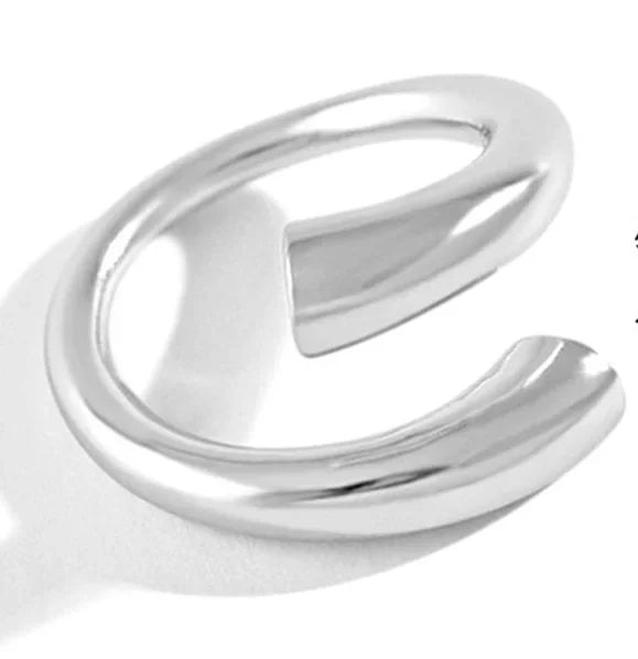 BF CLUB 925 Sterling Rings for Women Fashion Geometric Handmade Irregular Strip Ring Party Christmas Gift