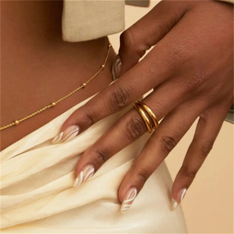 Girls Simple Beaded Belly Chains For Women Antique Gold Color Metal Beach Bikini Single Link Chains Waist Body Jewelry Accessory