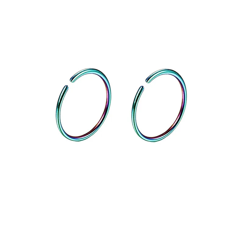 2/3/5Pcs 20G Thin Fake Septum Nose Ring, Septum Nose Rings Hoops Labret Lip Ring Fake Cartilage Tragus Helix Earrings Hoops