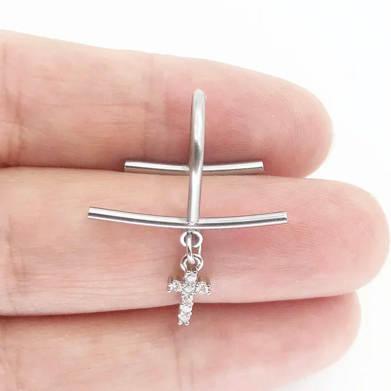 Fake Lip Piercing Jewelry none piercing labret faux lipring stainless steel  Lip Cuff  lead free nickel free body jewelry