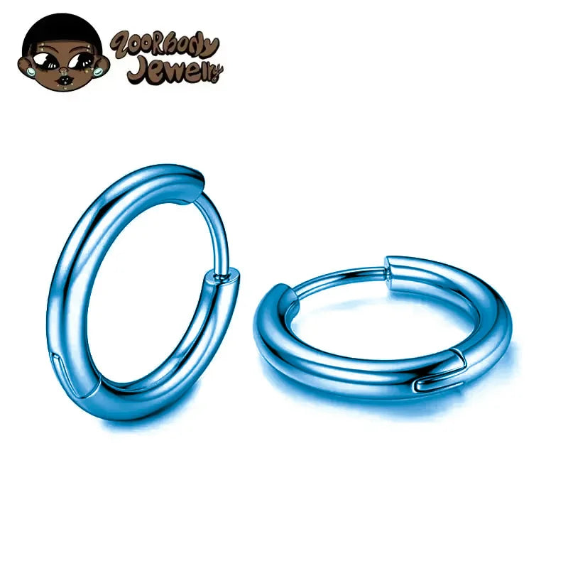 1 Pair Implant Grade F136 Titanium Minimalist Huggie Hoop Earrings Helix Rook Lobe Conch Simple Hoops Ear Piercing  8/10/12mm