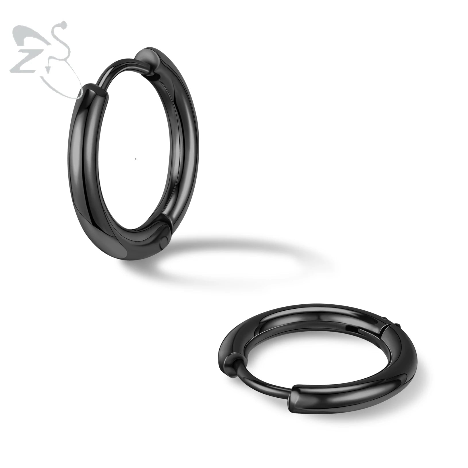 ZS 1PC Gold Color Huggie Hoop Earrings 316L Stainless Steel Tiny Earring 6-20MM Circle Cartilage Earring Helix Piercing 18/20G