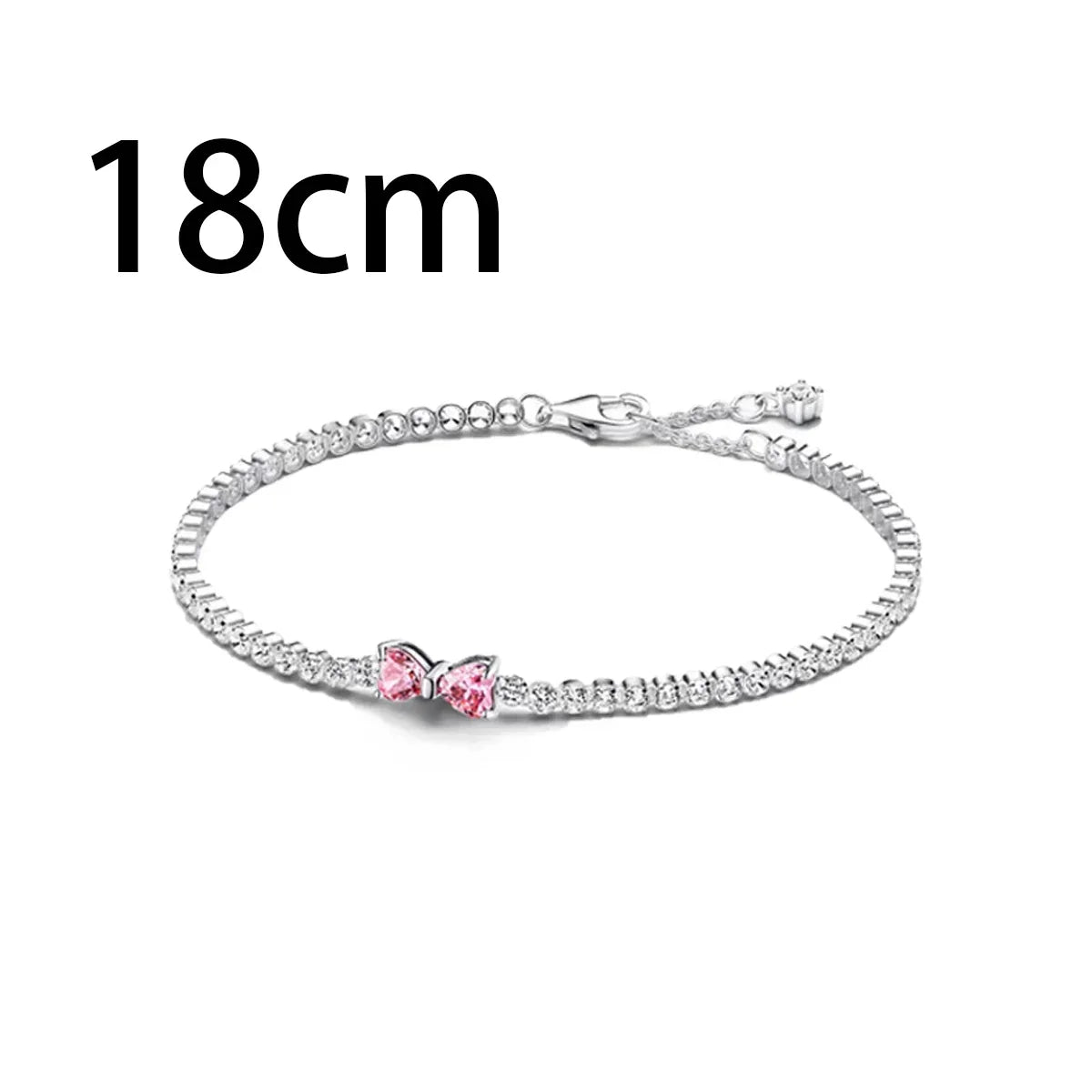 New Original 925 Sterling Silver Crown Bow Heart Set Ring Necklace Earring Crystal Women Valentine's Birthday Gift DIY Jewellery