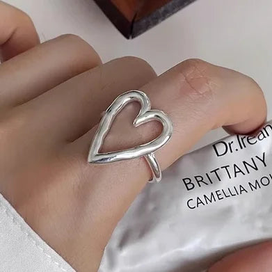 BF CLUB 925 Sterling Rings for Women Fashion Geometric Handmade Irregular Strip Ring Party Christmas Gift