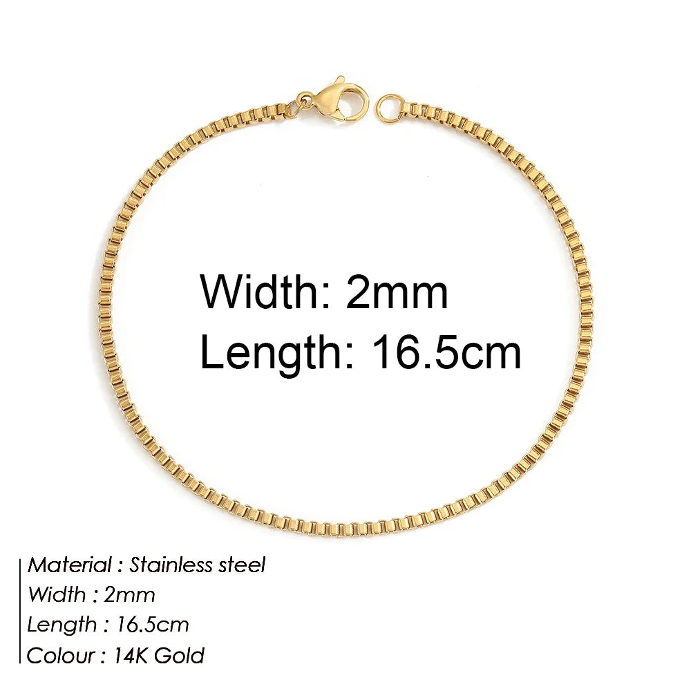 Multilayered Bracelet Gold Color Snake Paperclip Figaro Cuban Chain Stainless Steel Jewelry Male Female Bracelets Factory