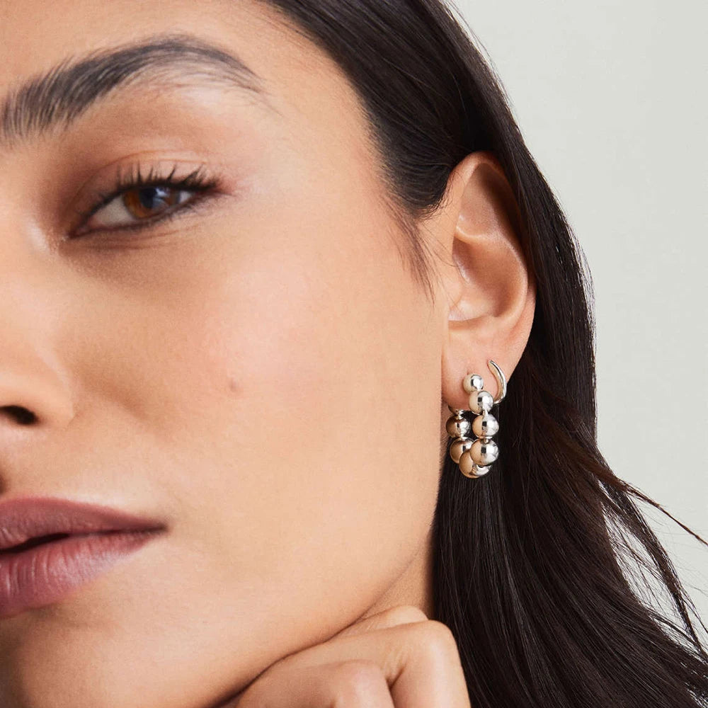 3 Pair/set Dainty Gold Color Geometric Circle Small Hoop Earrings for Women Statement Beads Twist Huggie Earring Fashion Jewelry