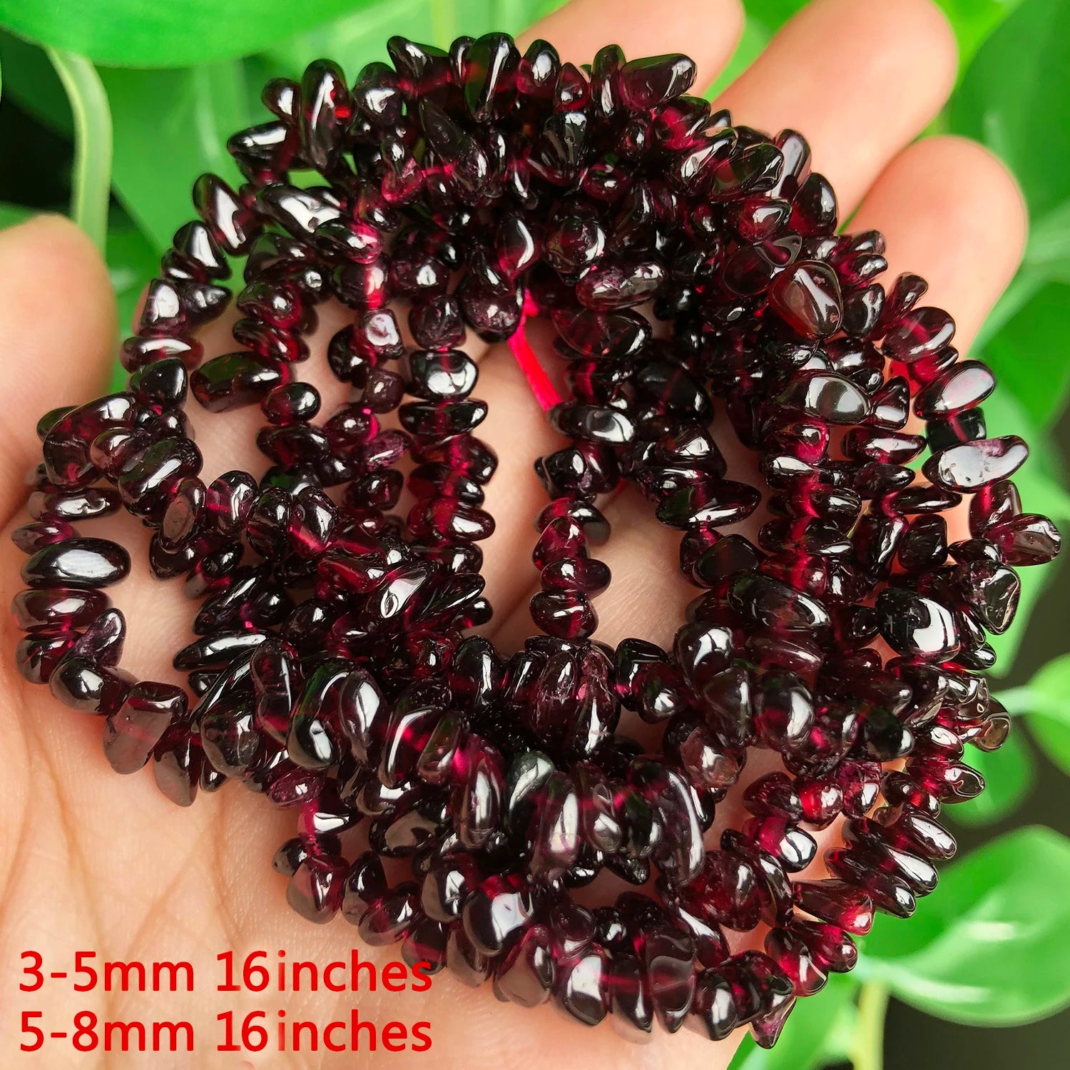 Natural Garnet Gem Stone Beads Irregular Round Faceted Loose Spacer Waist Beads for DIY Jewelry Making Bracelet Handmade