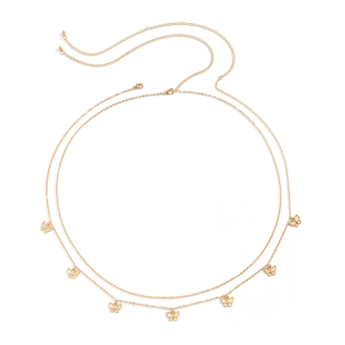 Classic Retro Cute Butterfly Waist Belly Chain for Women Summer Beach Sexy Simple Body Chain Vacation Jewelry Accessories Gift