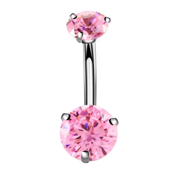 1PCS Stainless Steel CZ Belly Button Piercing Heart Navel Barbell Jewelry Butterfly Belly Button Ring Sexy Navel Ring For Women