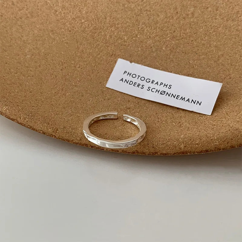 VENTFILLE 925 Sterling Silver Finger Rings New Fashion Creative Cross Hollow Chain Geometric Party Jewelry Gifts