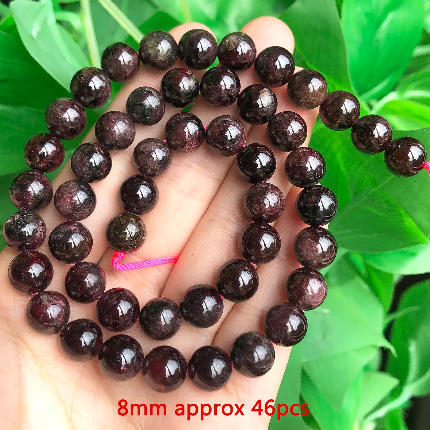 Natural Garnet Gem Stone Beads Irregular Round Faceted Loose Spacer Waist Beads for DIY Jewelry Making Bracelet Handmade