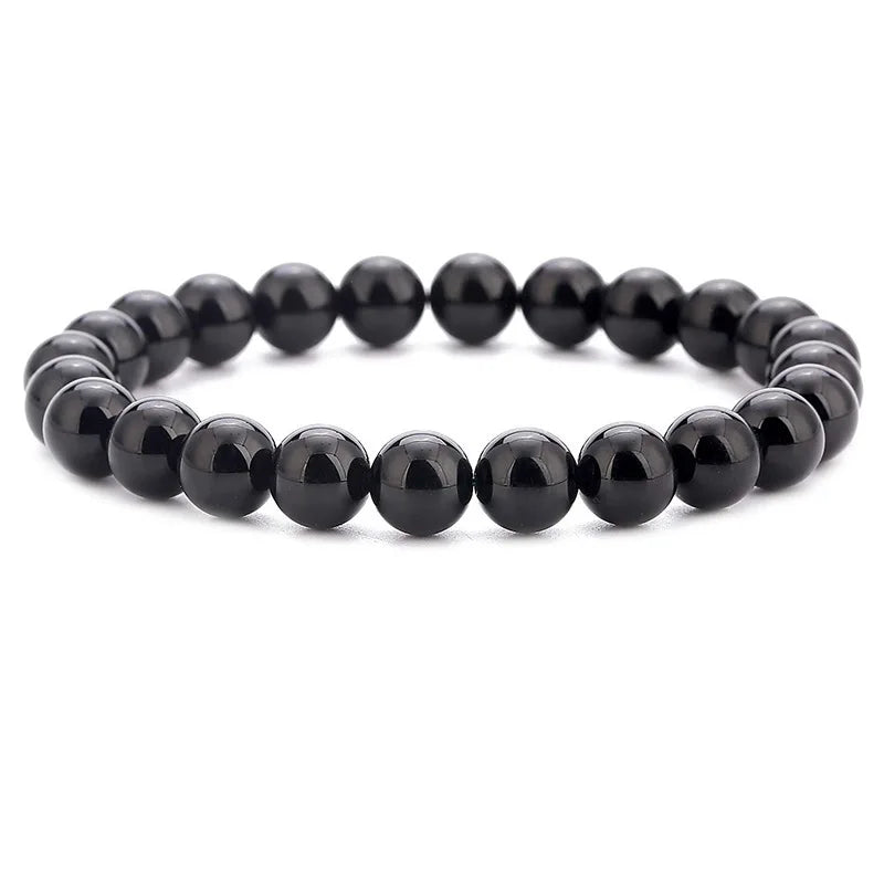Obsidian Bracelet for Men and Women Couple Student Personalized Hand Jewelry Beads Tiger Eye Volcanic Stone Elasticity Bracelet