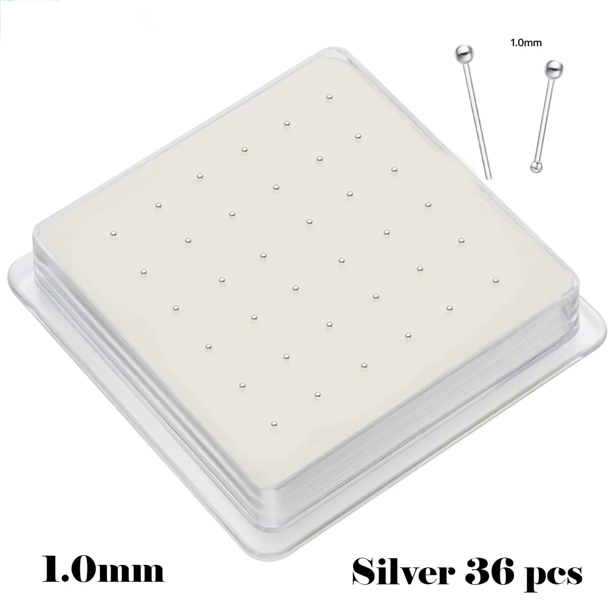 Sterling Silver 925 Ball Shape Piercing Nose Stud Jewelry Tiny 1.0mm Ball Silver Nose Nail Nez Pircing Nariz Joyería Corporal