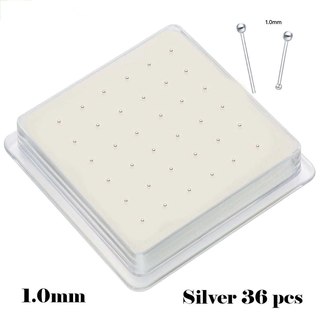 Sterling Silver 925 Ball Shape Piercing Nose Stud Jewelry Tiny 1.0mm Ball Silver Nose Nail Nez Pircing Nariz Joyería Corporal