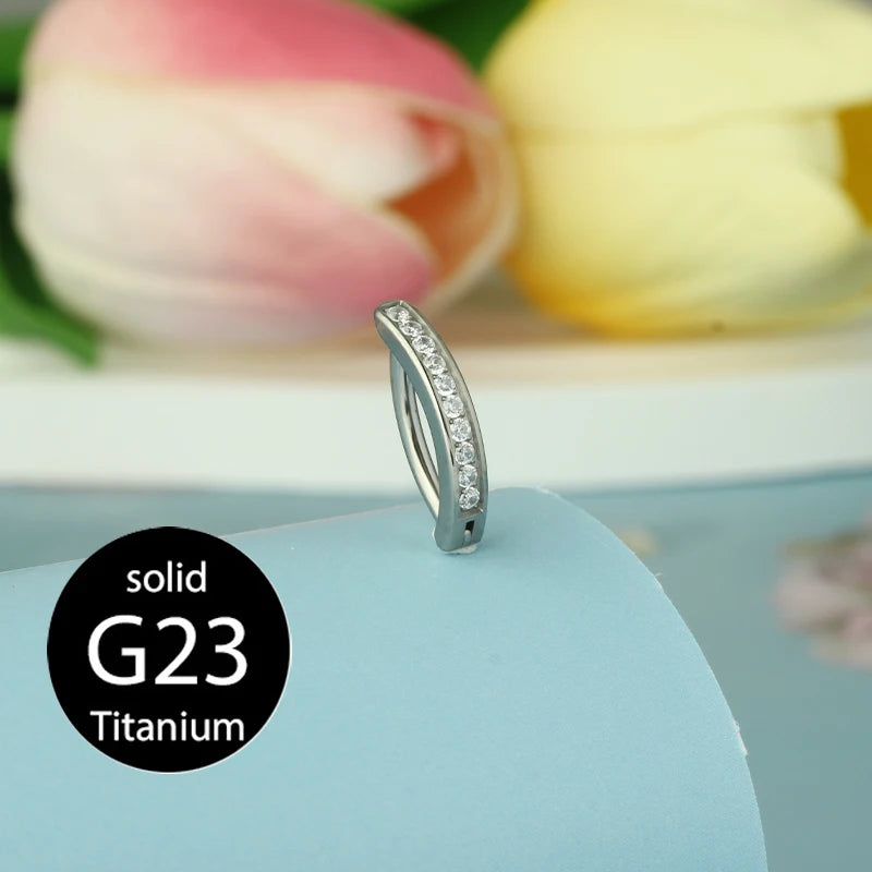 1PC 14G Implant Grade G23 Titanium Belly Button ring Clicker Stainless Steel Navel Piercing Jewelry Copper Belly Piercings