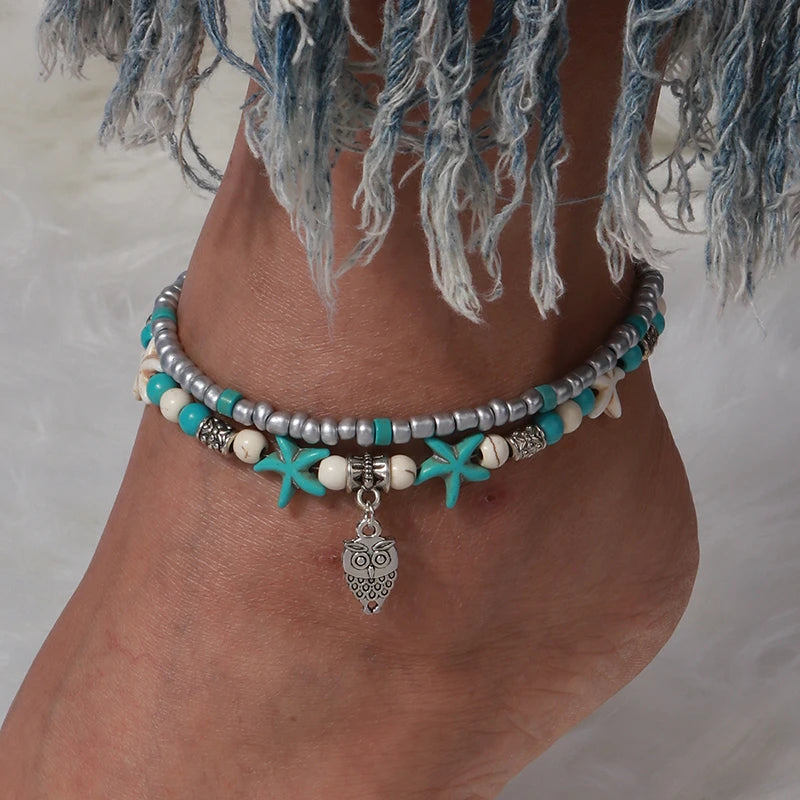 Bohemian Handmade Colorful Beads Anklets Summer Beach On Leg Foot Chain Bracelet Anklet Women Girls Holiday Jewelry Gifts